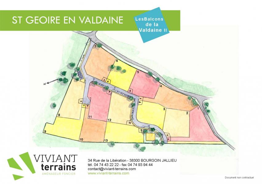 Terrain Voiron à vendre (prix m2 viabilisé constructible à bâtir) - plan de masse