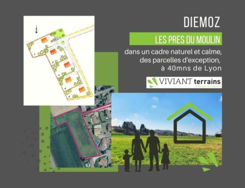 Diémoz – Moulin – Grands terrains plats à 40 min de Lyon
