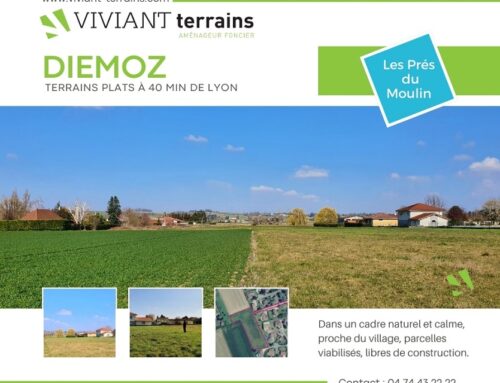 Diémoz – Les Prés du Moulin – Grands terrains plats à 40 min de Lyon