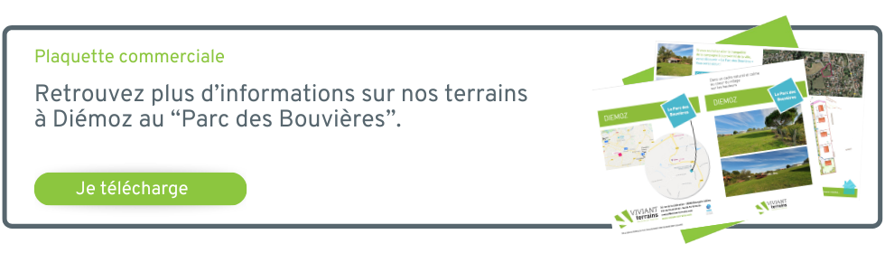 terrain Diémoz - terrain isère - Bouvières - viviant terrains - plaquette commerciale