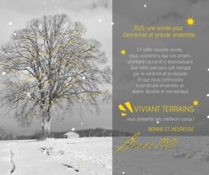 Bonne année 2025 - viviant terrains - terrains à bâtir 38