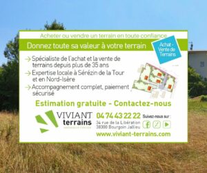 terrain a batir -viviant terrains - serezin de la tour