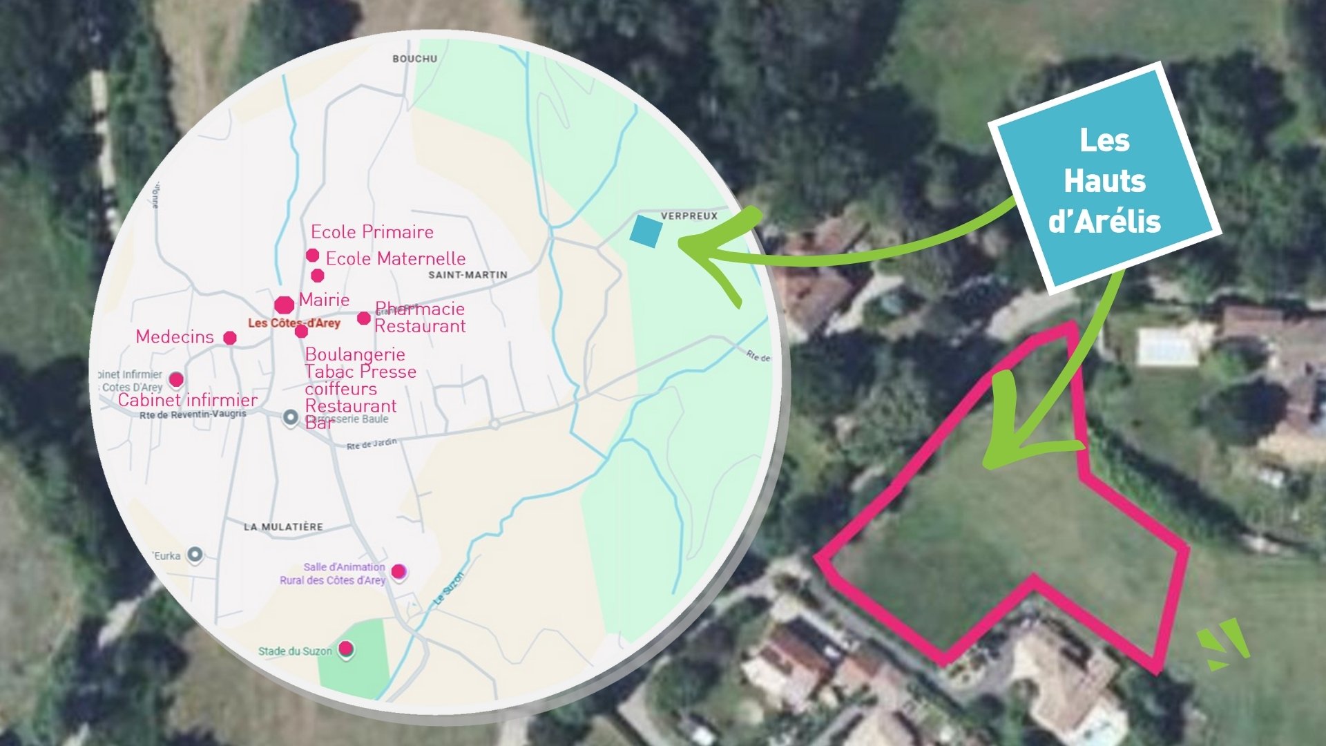 Terrains à vendre aux Côtes-d’Arey proche de Vienne – Lotissement Les Hauts d’Arélis