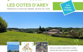 Terrains à bâtir aux Côtes d'Arey proches de Vienne et Lyon, proposés par Viviant Terrains - Aménageur Foncier en Isère