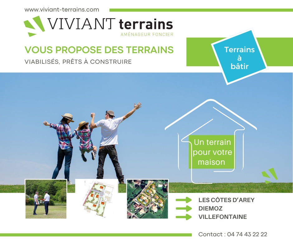 terrains à bâtir en isère à Villefontaine, Diémoz, Les Côtes d'Arey par viviant terrains